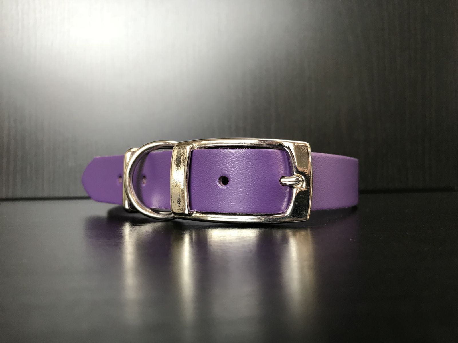 purple leather dog collar uk