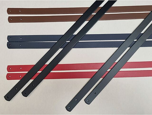 2 x Leather Bag Replacement Straps/Handles - 19mm wide - Choice of size and colour