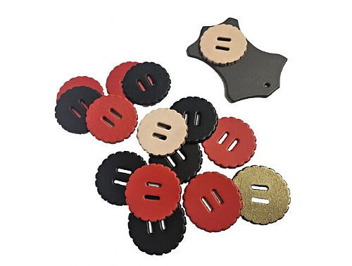 COLOURED LEATHER CONCHOS 2.3-2.8mm Thick O/D 2