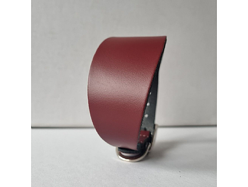 Riveted - Ox Blood - Whippet Leather Collar - Size S