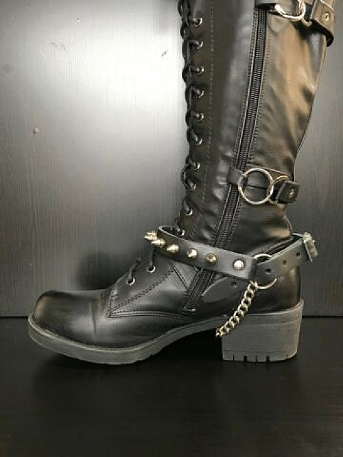 Boot Strap - Black - Spike