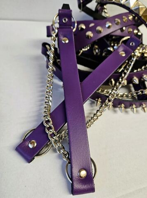 Boot Strap - Purple - Plain (No Studs)