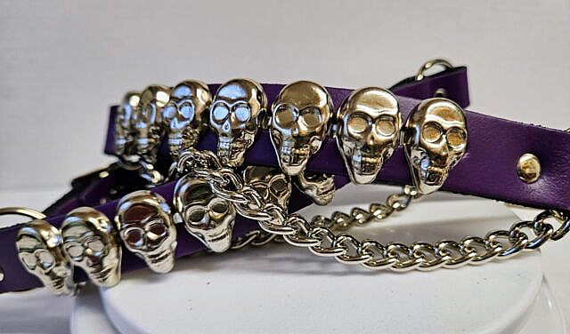 Boot Strap - Purple - Skull