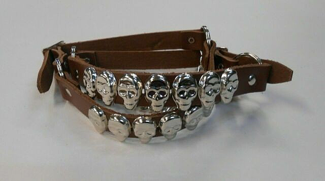 Boot Strap - Tan - Skull