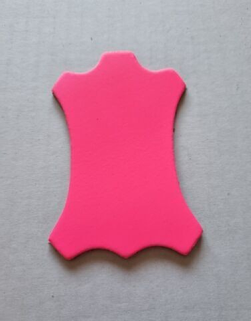 Leather Swatch - Fluorescent Pink