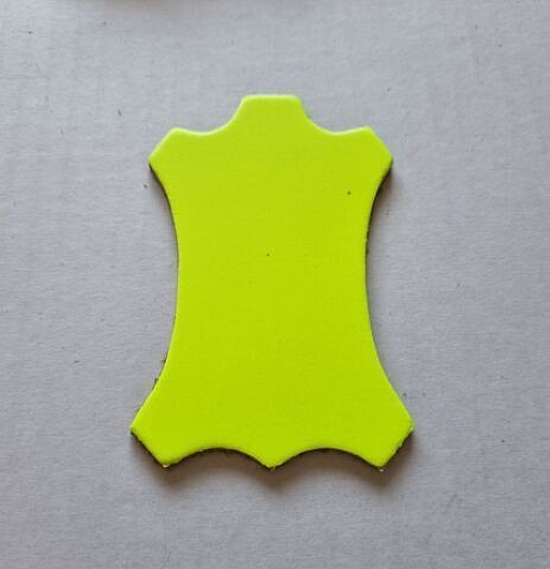 Leather Swatch - Fluorescent Yellow